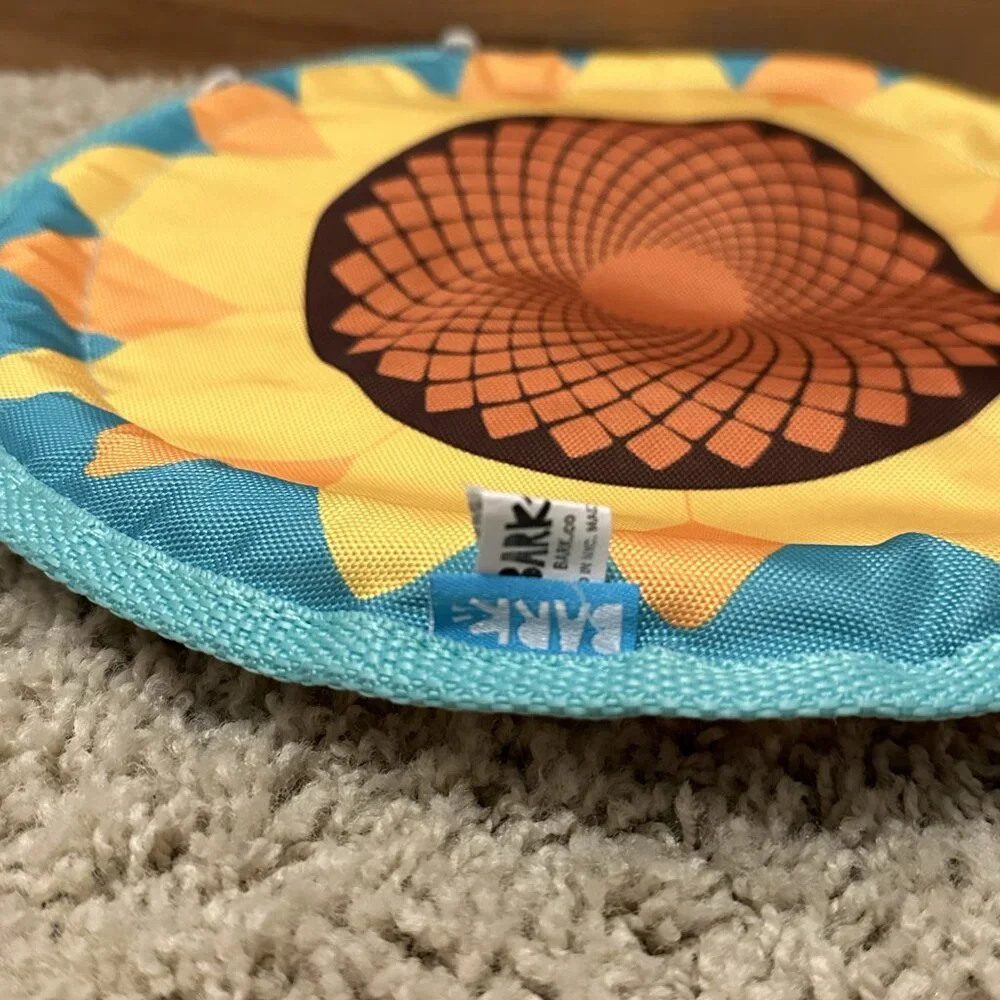 BARK Sunflower Flinger Flying Disc Dog Toy